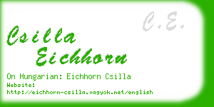 csilla eichhorn business card